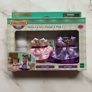 Calico Critters Town Pink And Purple Dress Up Accessories Set CC3030